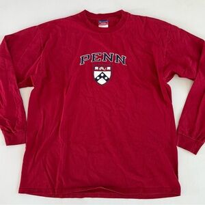 Champion‎ Penn State Long  Sleeve  T shirt Vintage Men’s XL Red Made In Mexico